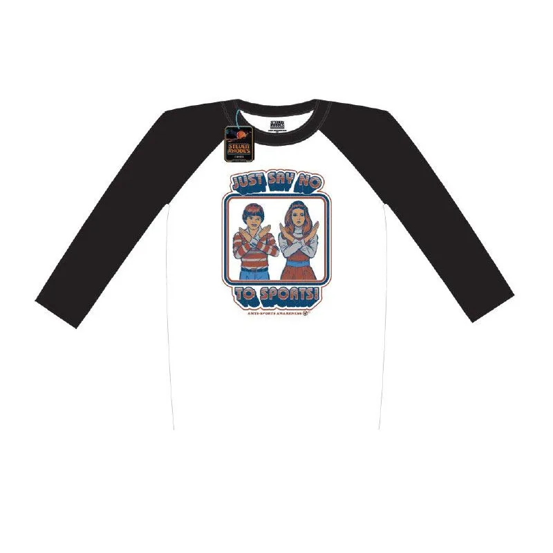 Steven Rhodes Raglan Baseball - Just Say No To Sports (tričko s dlhým rukávom)
