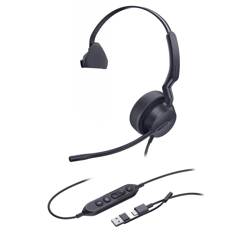 Yealink UH42 Mono UC USB-C/A, náhlavní souprava UH42MonoUCUSB-C/A
