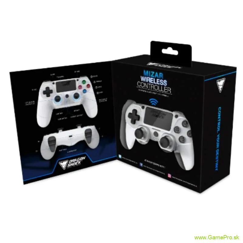 Dragonshock Mizar Wireless Controller White (PS4/PC)