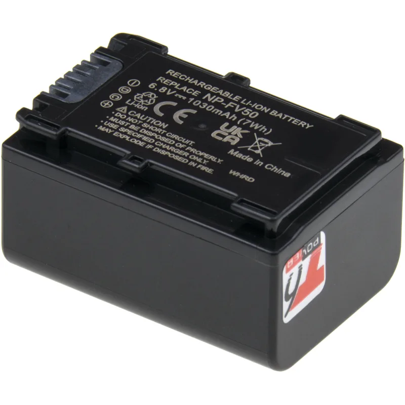 Baterie T6 Power Sony NP-FV50, NP-FV30, 1030mAh, 7Wh, šedá VCSO0053