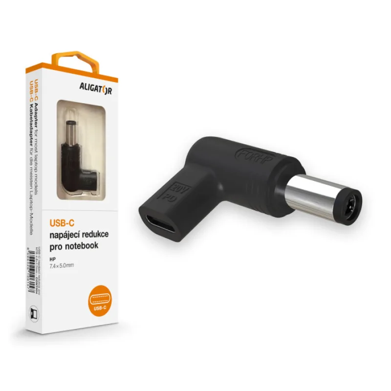 Aligator USB-C napájecí redukce 7,4 x 5,0 mm pro notebooky HP CONT007