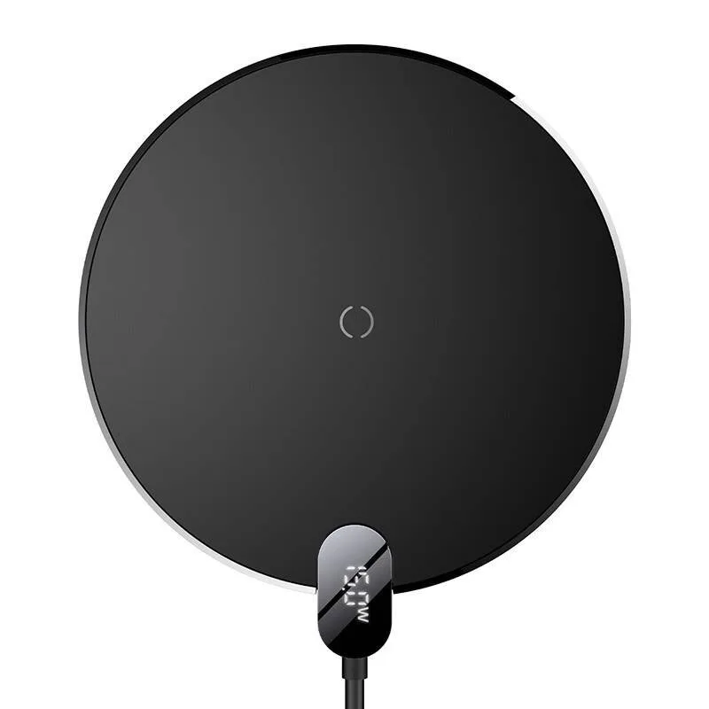 NONAME Baseus Digital LED Displej Gen 2 Bezdrátová Nabíječka 15W Black 6932172602208