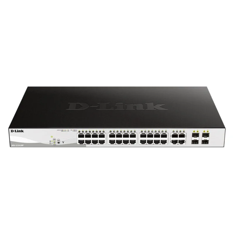 D-Link DGS-1210-28P L2/L3 Smart+ PoE switch, 24x PoE 10/100/1000 Base-T, 4x 1000Base-T /SFP, 193W DGS-1210-28P/E