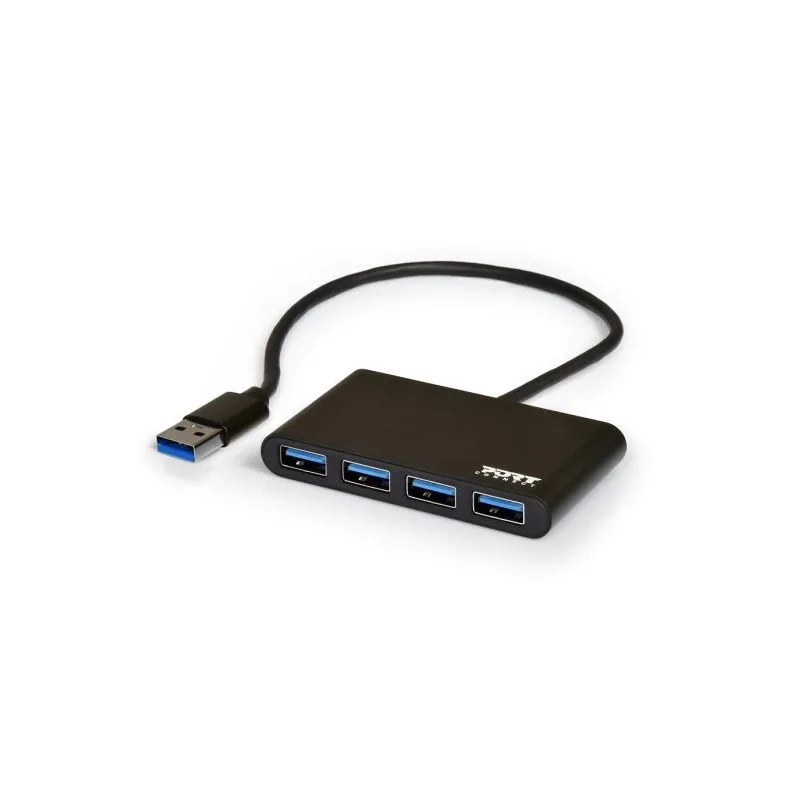 NONAME PORT CONNECT USB HUB, 4x USB 3.0, černý 900121