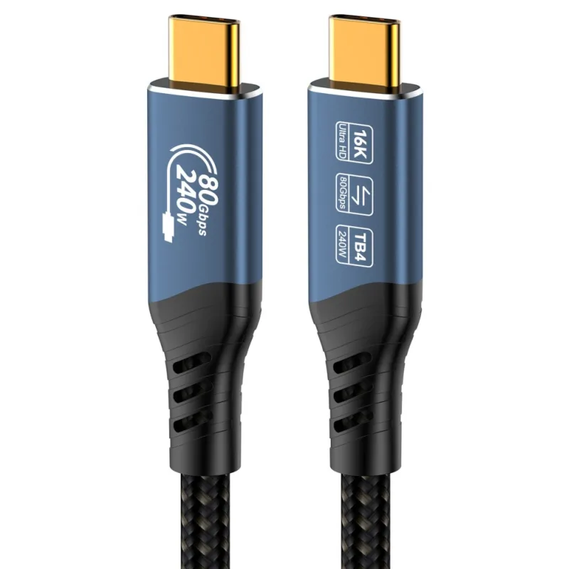 PremiumCord USB4™ Version2.0 80Gbps 16K@60Hz 240W Thunderbolt 3 a 4 kabel 1,5m ku4ca15