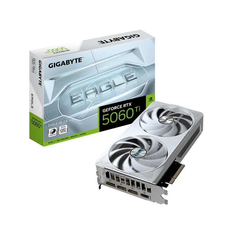 GIGABYTE GeForce RTX 5060 Ti EAGLE ICE/OC/16GB/GDDR7 GV-N506TEAGLEOC ICE-16GD