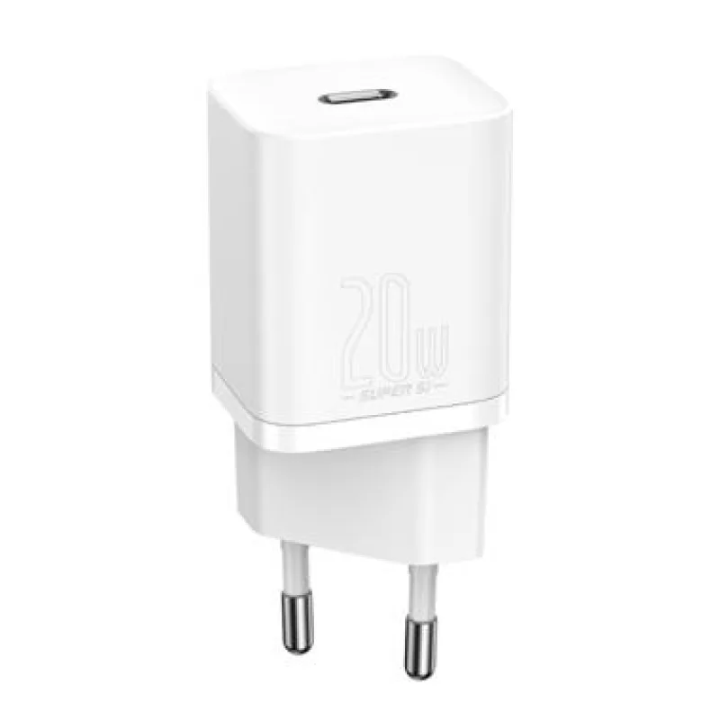 NONAME Baseus CCSUP-B02 Super Si Quick Nabíječka USB-C 20W White 6953156230002