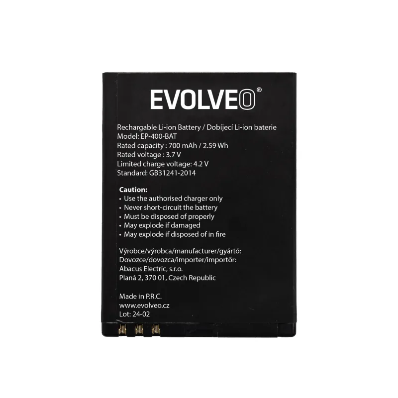 EVOLVEO orig. baterie 700 mAh pro EasyPhone ID/EG/XS (EP-400/550/570) EP-400-BAT