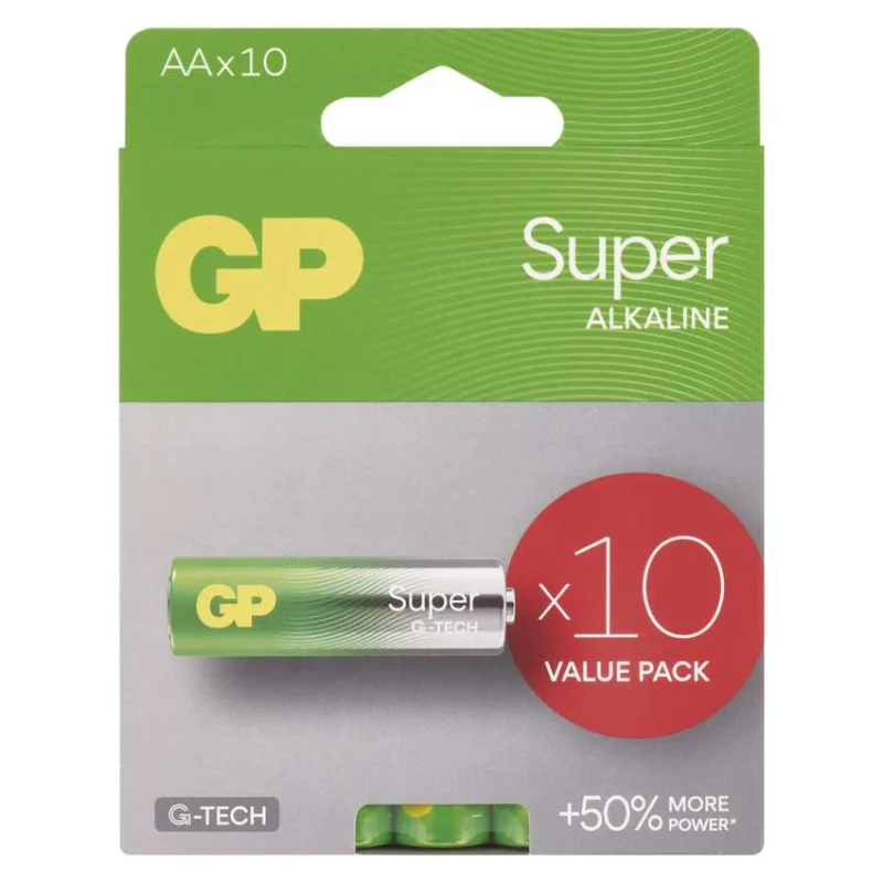 GP BATERIE GP Alkalická baterie SUPER AA (LR6)- 10ks 1013221001