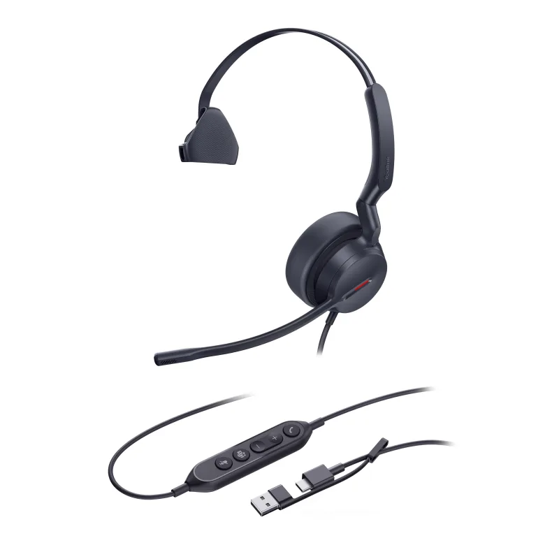 Yealink UH44 Mono Teams USB-C/A náhlavní souprava UH44MonoTeamsUSB-C/A
