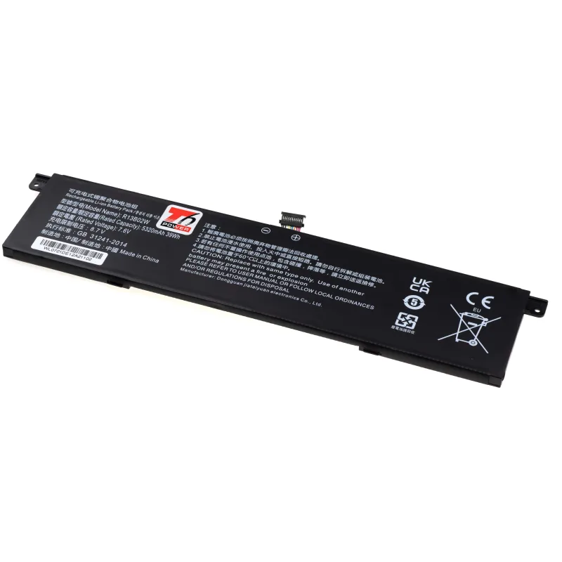 Baterie T6 Power Xiaomi Mi Air 13.3" serie, 5320mAh, 39Wh, 4cell, Li-pol NBXI0001