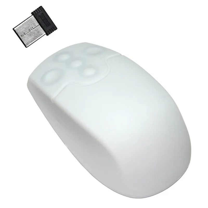 GETAC SM502WL - Silikonová antibakteriální myš, bezdrátová, bílá, IP68 SM502WL