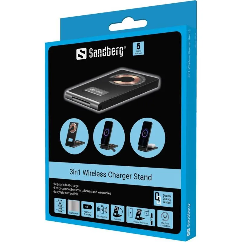 NONAME Sandberg 3in1 Wireless Charger Stand 441-54