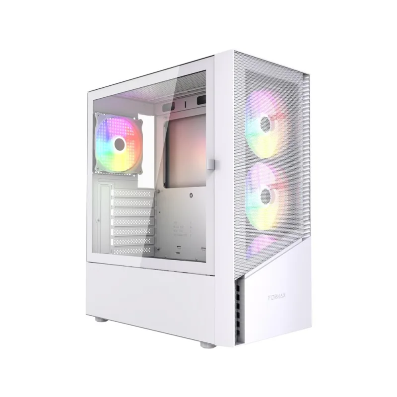 GEMBIRD Fornax 4300W/Midi Tower/Transpar./Bílá CCC-FC-4300W