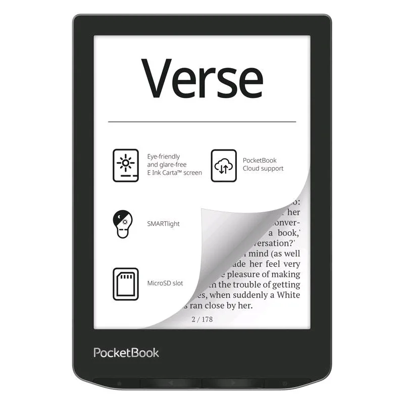E-book POCKETBOOK 629 Verse Mist Grey, šedý PB629-M-WW