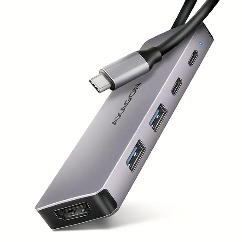 AXAGON HMC-5H60, USB 5Gbps hub, porty 2x USB-A, 1x USB-C, HDMI 4k/60, PD 100W, kabel USB-C 15cm HMC-5H60