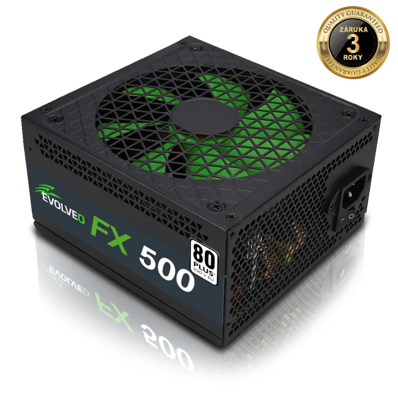 EVOLVEO FX 500,zdroj 500W ATX,14cm,80+,White,3YRW czefx500