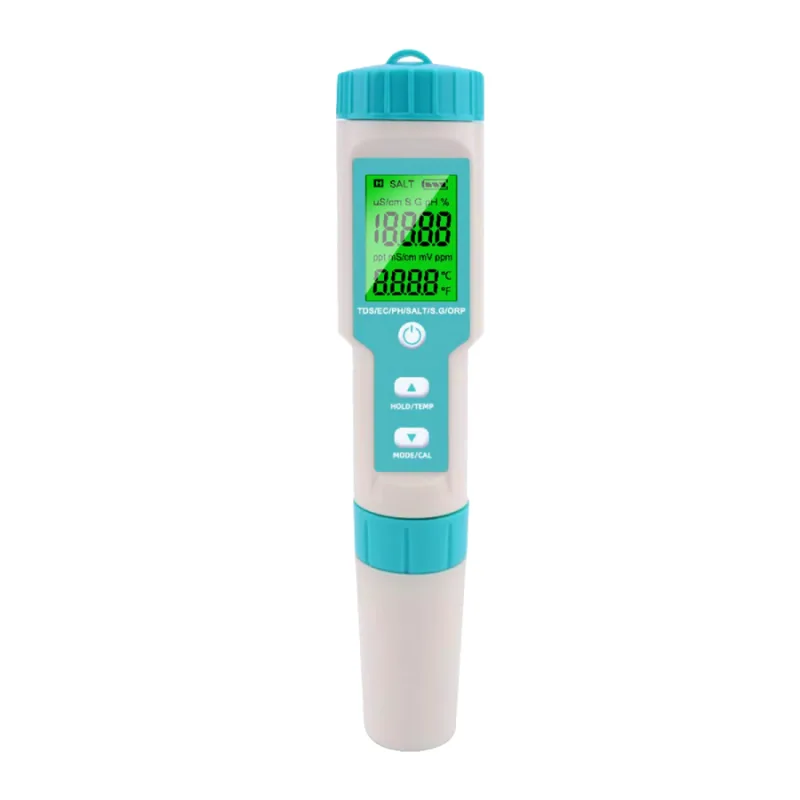 W-Star Tester vody 7v1 C600 na pH, chlor, tvrdost, alkalitu, teplotu pro bazény, akvária C600