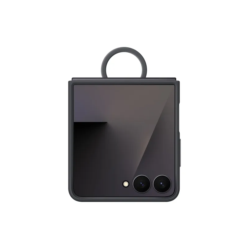 Samsung Silikonový kryt s držákem na prst Flip7 Black EF-PF766TBEGWW