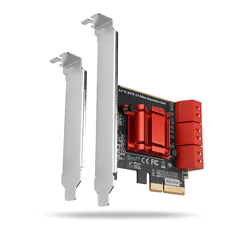 AXAGON PCES-SA6, PCIe řadič - 6x interní SATA 6G port, ASM1166, SP & LP PCES-SA6