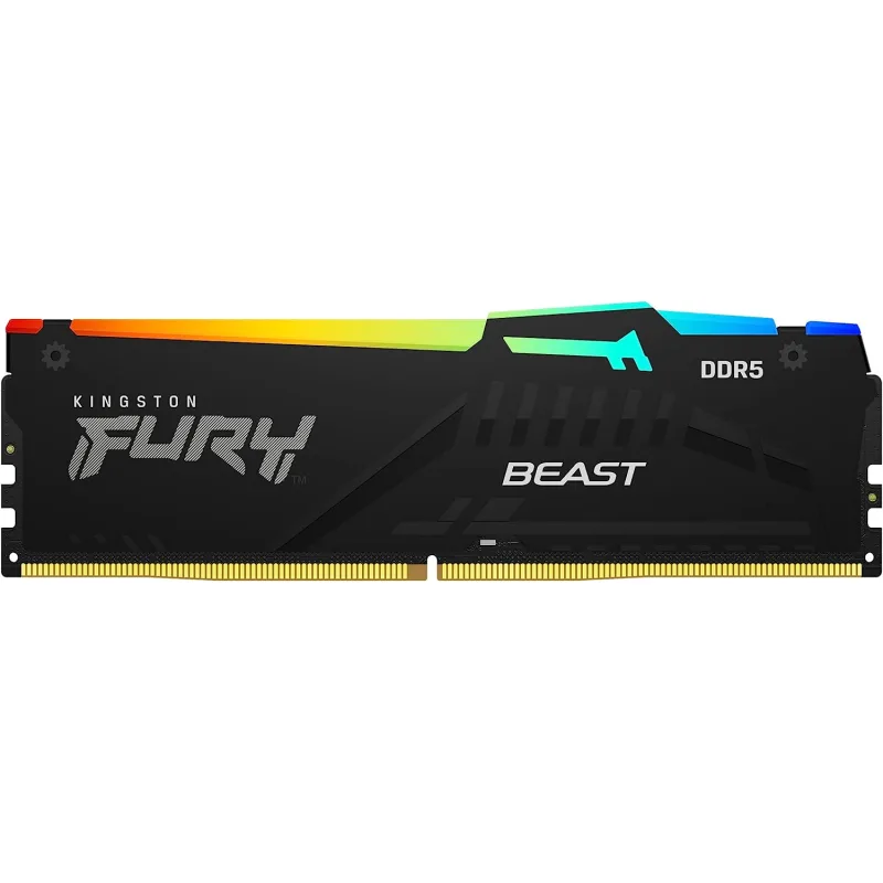 Kingston FURY Beast/DDR5/64GB/5600MHz/CL40/4x16GB/RGB/Black KF556C40BBAK4-64