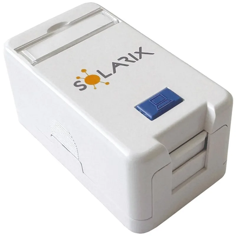 Zásuvka modulární Solarix pro 1 keystone na omítku bílá SXMO-1-0-WH 23100121