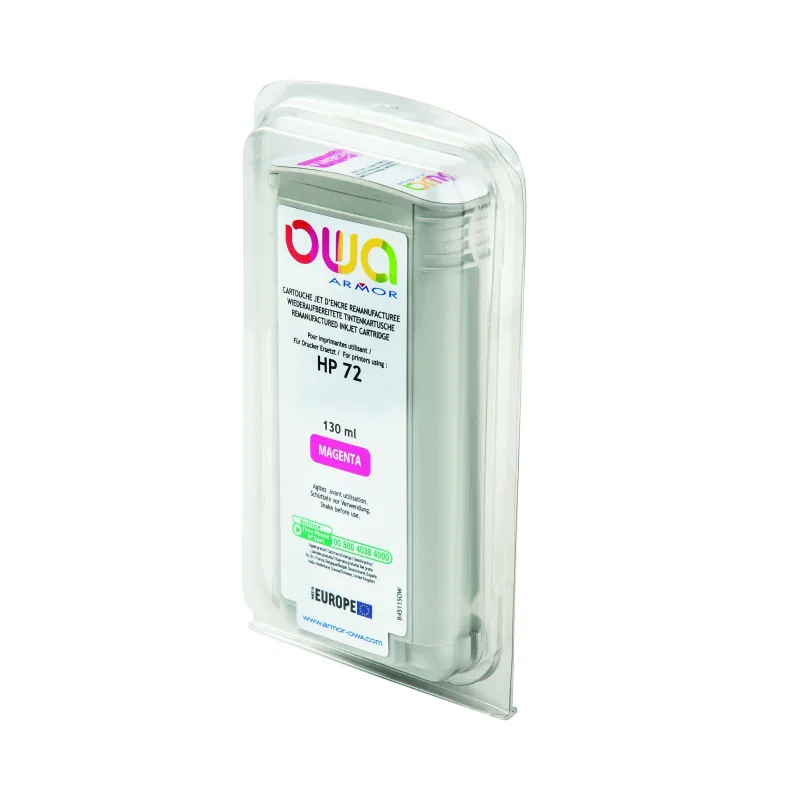 OWA Armor ink-jet kompatibilní s HP DJ T1100 magenta, 130ml, kom.s C9372A B45115OW
