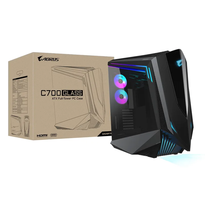 GIGABYTE AORUS C700/Big Tower/Transpar./Černá GB-AC700G