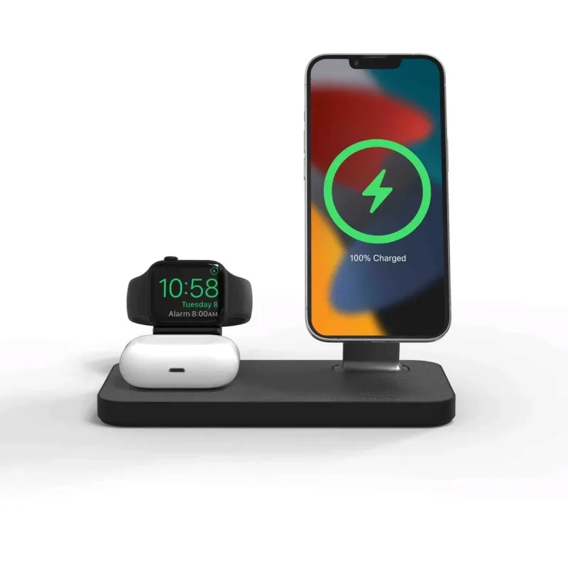 ZAGG Mophie Snap+ 3v1 bezdr. nabíjecí stojan - černá 401309756