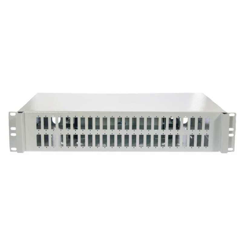 OEM 19" 2U Optická vana 48x SC duplex LC quad, šedá