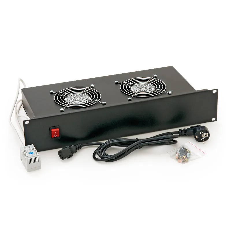 TRITON 19" horiz.vent.j.2xVent.-220V/46W termost.2U černá RAB-CH-X01-A1