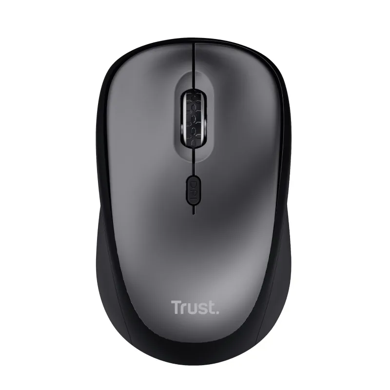 TRUST YVI+/Kancelářská/Optická/Pro praváky/1 600 DPI/Bezdrátová USB/Černá 24549
