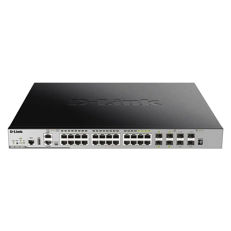 D-Link DGS-3630-28PC/SI/E switch 24Gb PoE, 4x10G SFP+ DGS-3630-28PC/SI/E