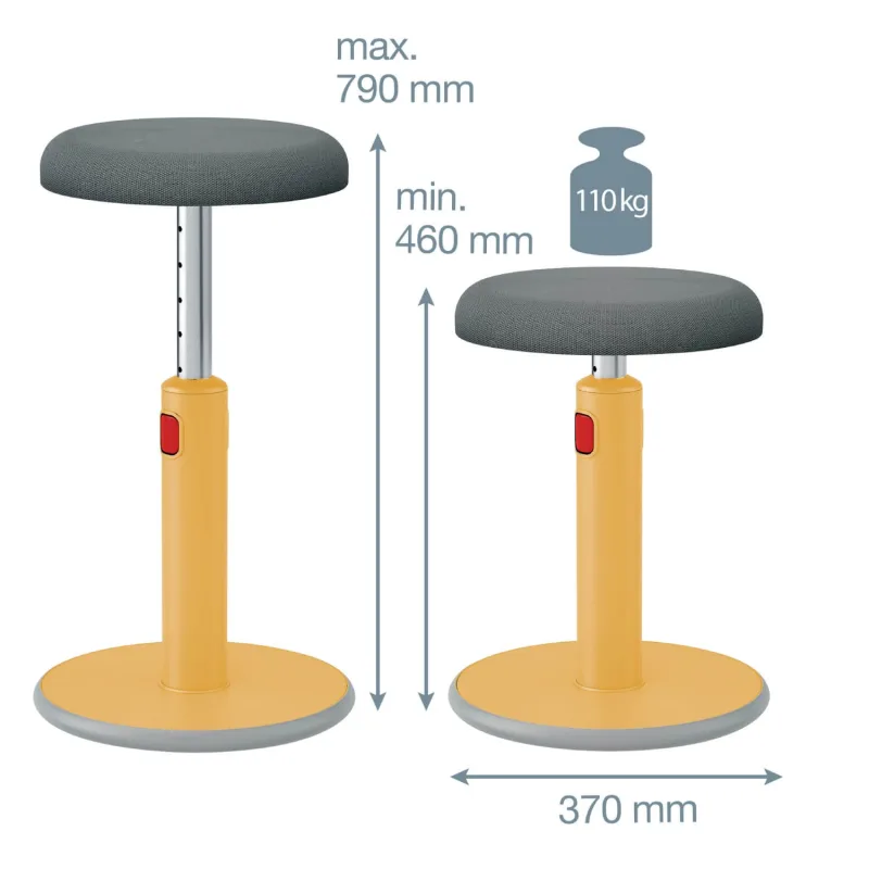 ESSELTE Leitz Ergo Cosy ergonomická balanční židle, žlutá 65180019