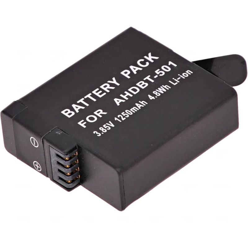 Baterie T6 Power GoPro Hero5, Hero6 Black, AHDBT-501, AABAT-001, 601-10197-000, 1250mAh, 4,8Wh VCGO0004