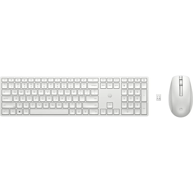 HP 650 Bezdrátová klávesnice a myš - bílá HUN 4R016AA#AKC