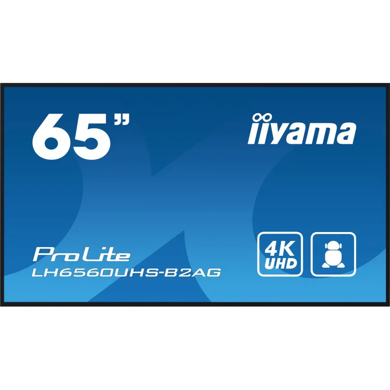 65" iiyama LH6560UHS-B2AG:VA,4K UHD,Android,24/7 LH6560UHS-B2AG