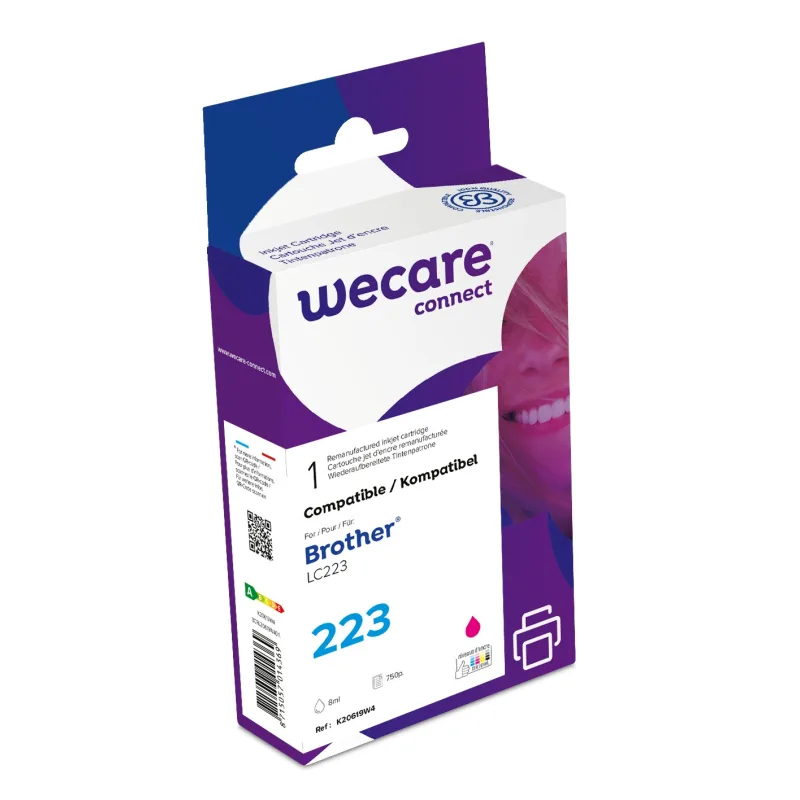 WECARE ARMOR ink kompatibilní s BROTHER LC-223M, červená/magenta K20619W4