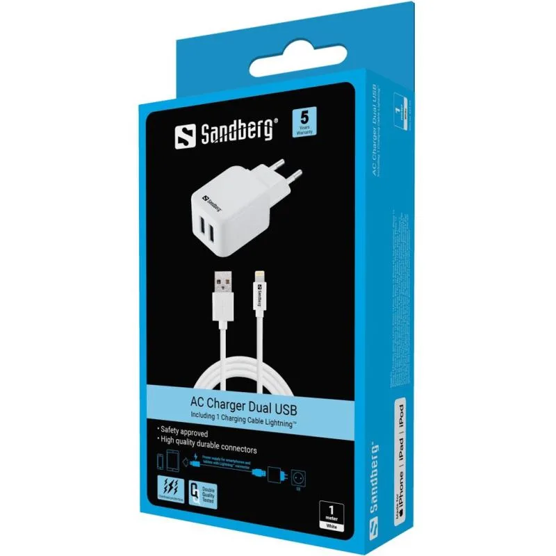 NONAME Sandberg AC Charger EU Lightning 2.4A 441-03