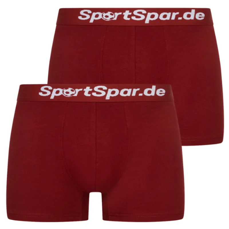 Pohodlné Pánske Boxerky SPORTSPAR balenie 2 ks 95% Bavlna Červené XXL