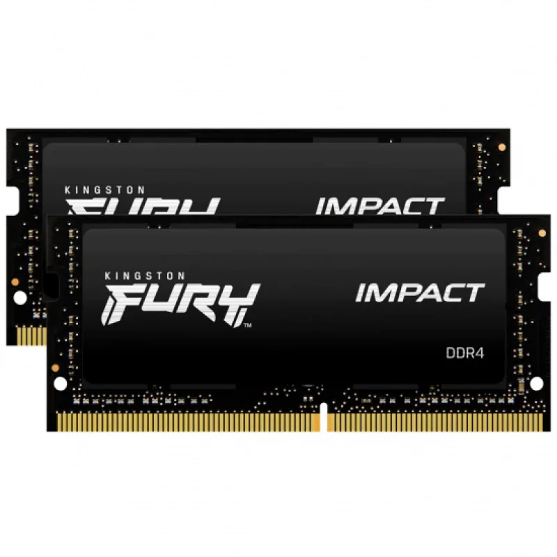 Kingston FURY Impact/SO-DIMM DDR4/32GB/3200MHz/CL20/2x16GB/Black KF432S20IBK2/32