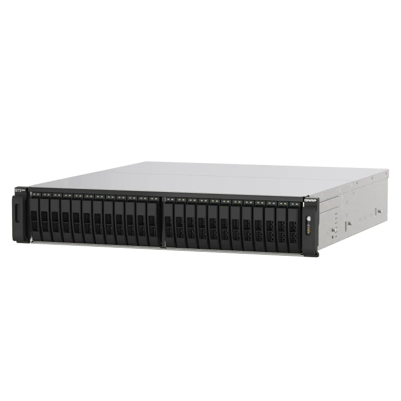 QNAP TS-h2490FU-7302P-128G (EPYC 3,3GHz, ZFS, 128GB ECC RAM, 24x 2,5" U.2, 2x 2,5GbE, 4x 25 GbE) TS-h2490FU-7302P-128G