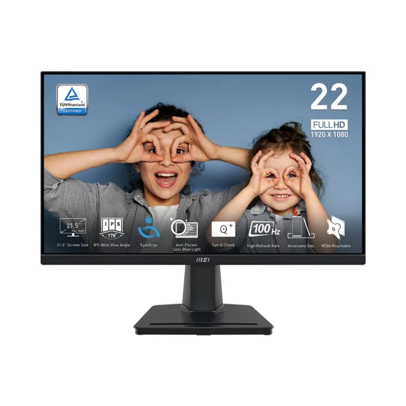 MSI Pro/MP225 E12VL/21,5"/IPS/FHD/100Hz/1ms/Černá/3R PRO MP225 E12VL