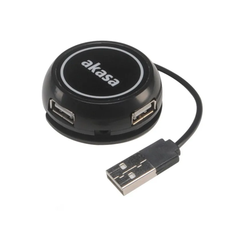 AKASA USB hub 2.0 Connect4C 4-IN-1 AK-HB-19BK
