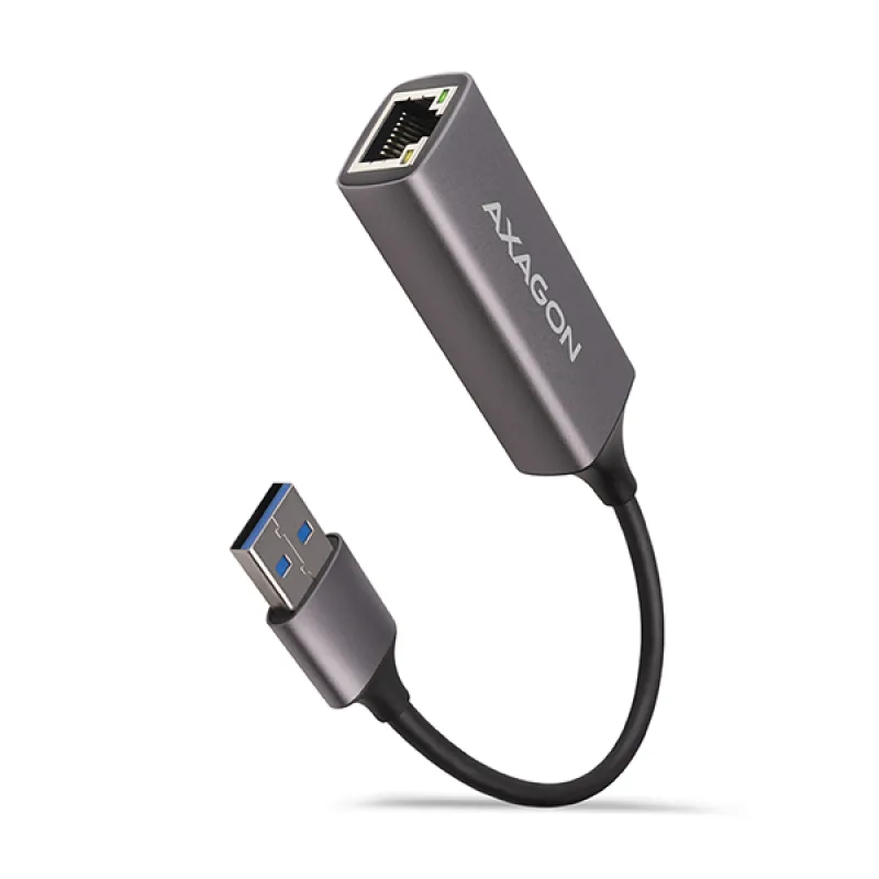 AXAGON ADE-TR, USB-A 3.2 Gen 1 - Gigabit Ethernet síťová karta, auto instal, titanově šedá ADE-TR