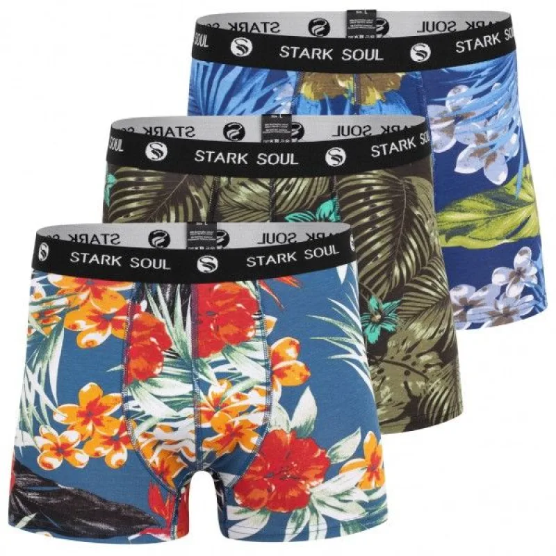 Stark Soul® Prémiové Pánske Hawajské Boxerky ALOHA bez bočných švov set 3 kusov mix farieb XL
