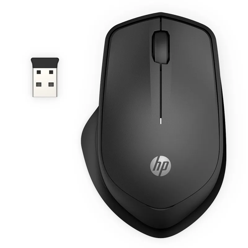 HP 285 Silent Wireless Mouse/Kancelářská/Optická/Pro praváky/1 200 DPI/Bezdrátová USB/Černá 6G4E6AA#ABB