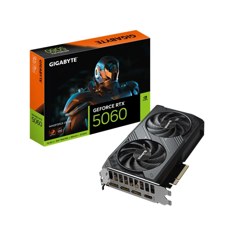 GIGABYTE GeForce RTX 5060 WINDFORCE/OC/8GB/GDDR7 GV-N5060WF2OC-8GD