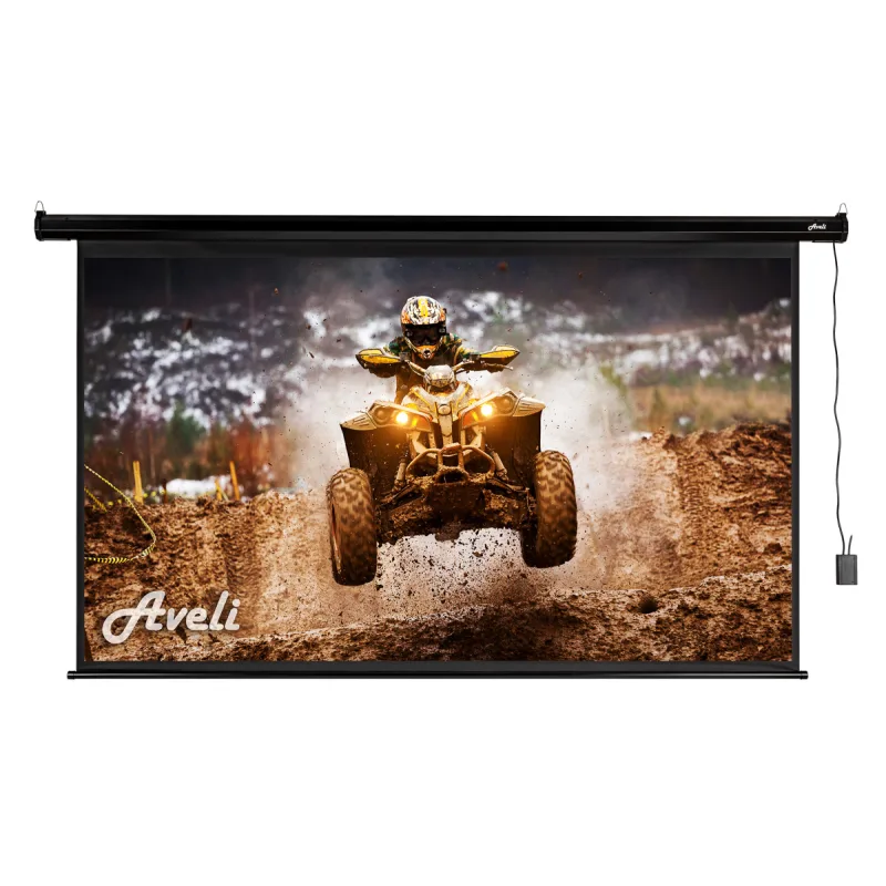 AVELI Elektrické projekční plátno AVELI, 221x125 (16:9) 100", černý tubus XRT-00175B