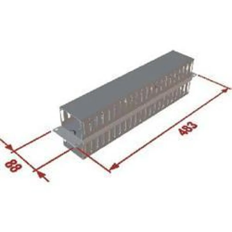 TRITON Vyvazovací panel 2U 19" oboustranná plast. lišta černý RAB-VP-X05-A1